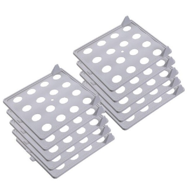 Kledingorganizer J443 grijs 10 st.