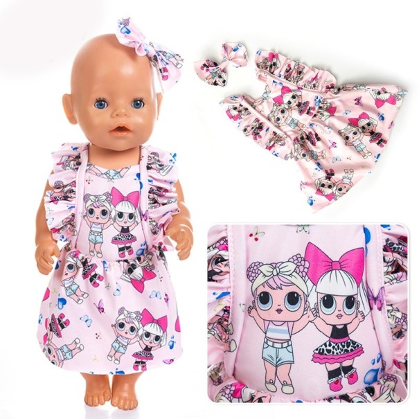 Kleid für eine Puppe mit Schleife 1