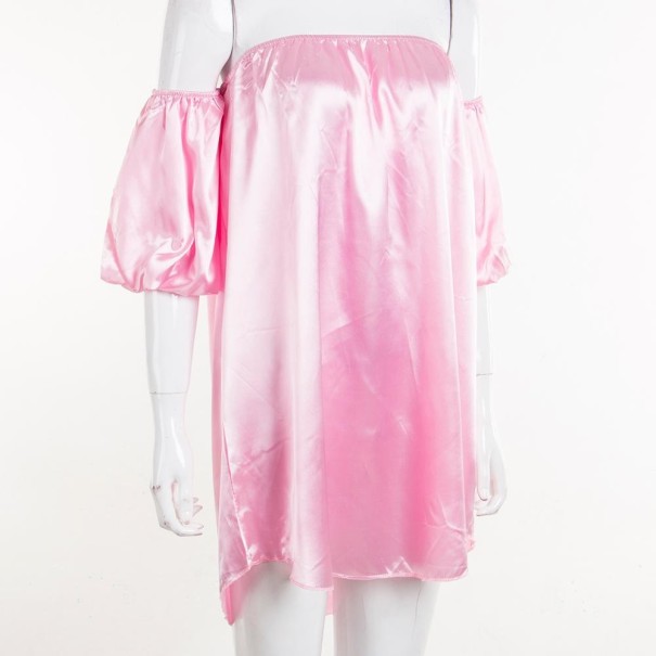 Kleid mit entblößten Schultern rosa M