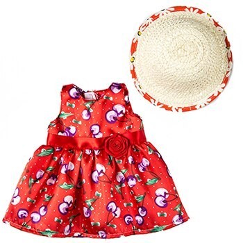 Kleid und Hut für Puppe A454 1