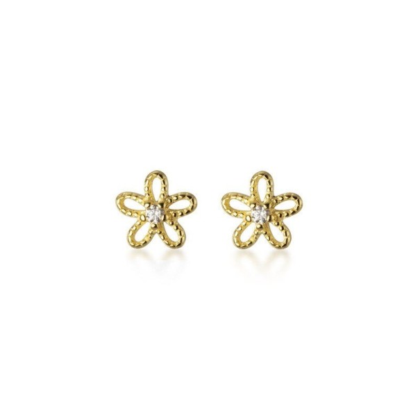 Kleine Ohrstecker für Damen golden 1