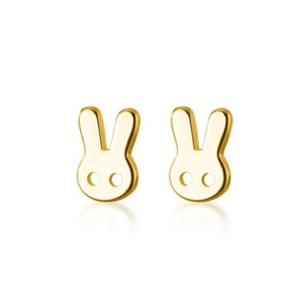 Kleine Ohrstecker für Damen golden 2
