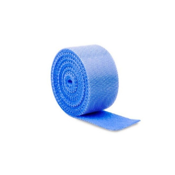 Klettband 1 m blau