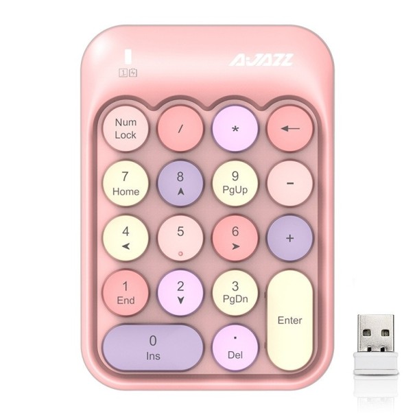 Kleurennumeriek toetsenbord roze