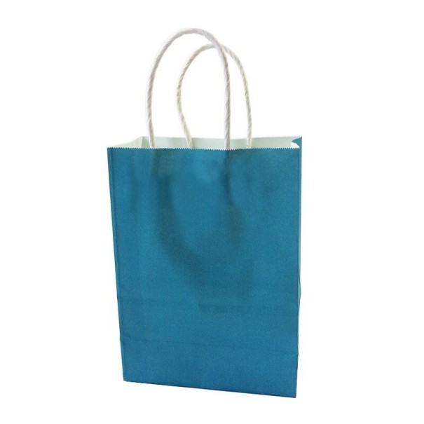 Kleurrijke geschenkzak 10 stuks blauw