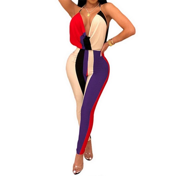 Kleurrijke jumpsuit voor dames M 4