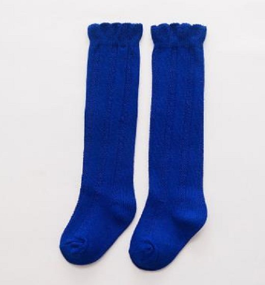 Kleurrijke kniekousen voor meisjes blauw 1-3 jaar