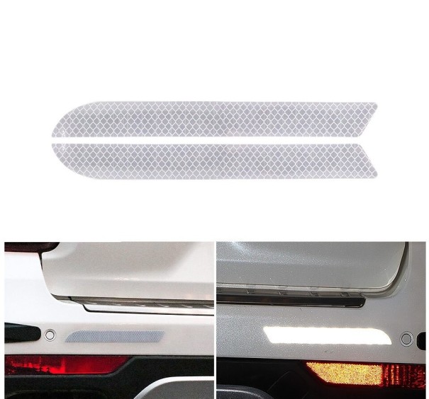 Kleurrijke reflecterende autostickers 2 st. zilver