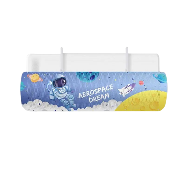 Klimaanlægsdeflektor med astronautprint Vindskærm mod direkte blæsning med huller Klimaanlægsdeflektor 84 x 23 cm 1