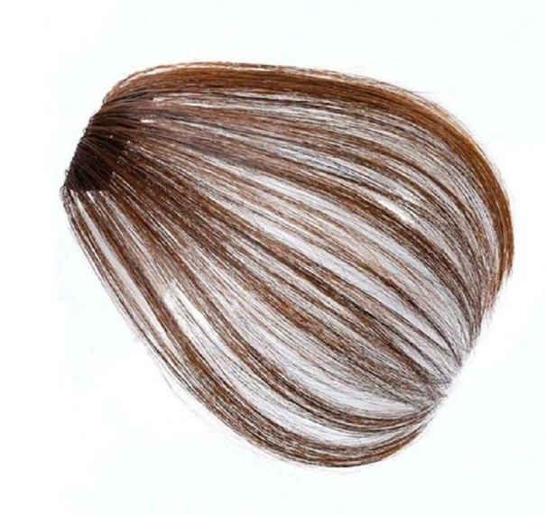 Klips-på-pandehår J340 brun