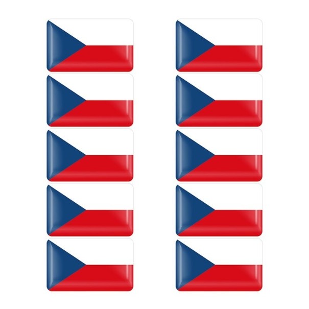 Klistermærke flag Tjekkiet 10 stk. 1