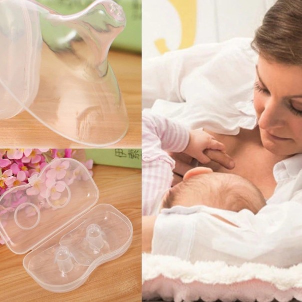 Kloboučky na kojení s krabičkou - 2 kusy 1