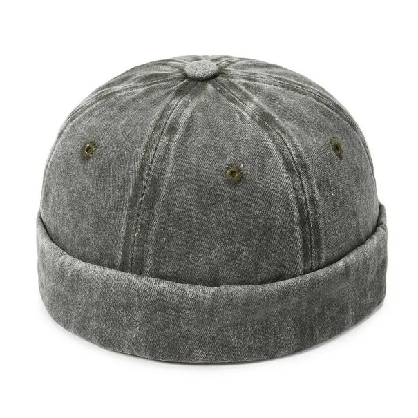 Kloboučník Four Seasons 28 × 18 × 11 cm av denim Gua Skin Retro unisex street hat grå