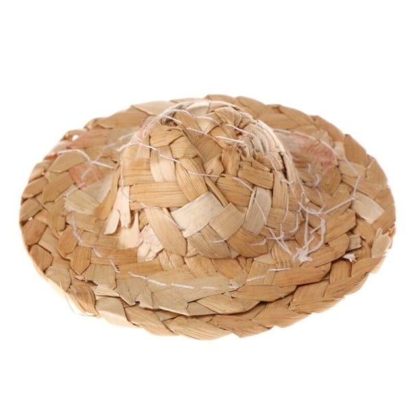 Klobúčik zo slamy pre vtáky 6,5 cm