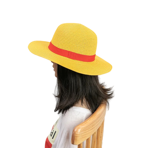 Klobúk Monkey D. Luffy zo seriálu One Piece Cosplay Monkey D. Luffy Doplnok ku kostýmu Monkey D. Luffy Slamený klobúk 1