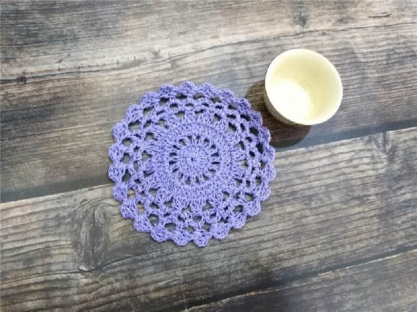 Knitted Cotton Placemat C229 light purple