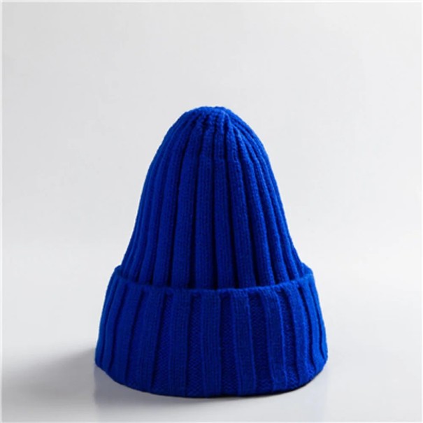 Knitted Winter Beanie Plain Colour Circumference 54–60 cm Unisex Acrylic Warm Beanie Soft Winter Hat for Women and Men Everyday Wear dark blue