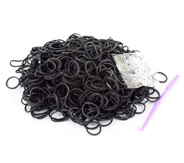 Knitting Rubber Bands 600 pcs black