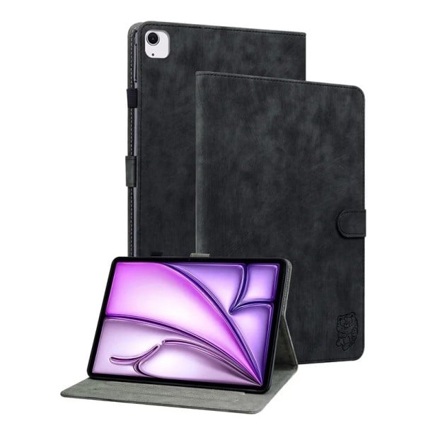 Knížkové pouzdro na tablet iPad Pro 9,7 palce z roku 2016 z umělé kůže s měkkými TPU zády a stojánkem i držákem na tužku černá