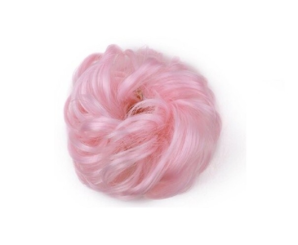 Knold hårstykke J304 rosa
