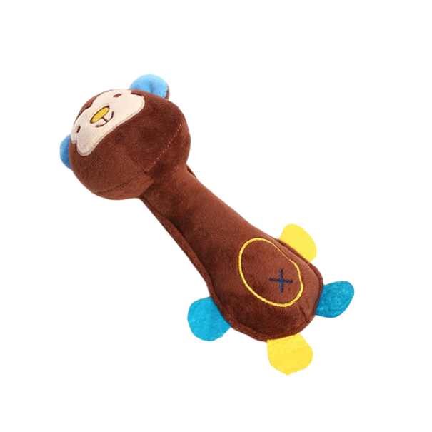 Knuffelbare pluche hondenspeelgoed Aap 21x7 cm Duurzaam kauw- en reinigingsspeelgoed voor kleine honden 1