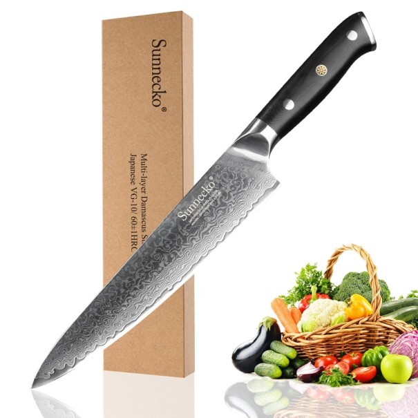 Kockkniv i Damaskus stål C271