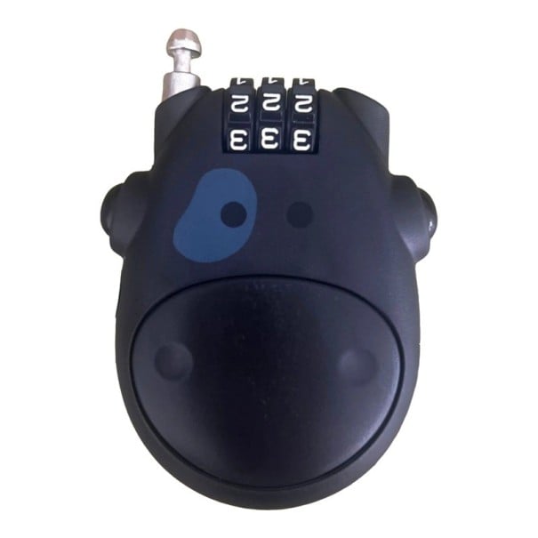 Kódový zámek s teleskopickým ocelovým lankem třímístné heslo bezpečnostní lankový zámek na zavazadla batohy a tašky černá