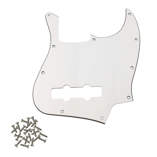 Koffer für E-Bass mit vier Saiten JB für amerikanischen Standard FD Jazz Bass Schutzpanel gegen Kratzer Gitarrenzubehör weiß