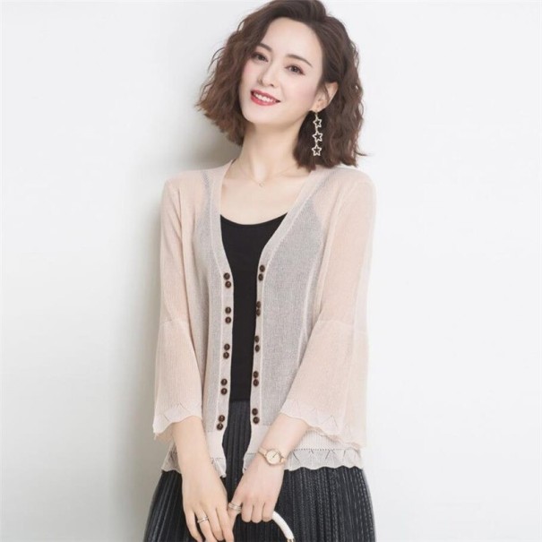 Kofta för kvinnor P1971 beige S