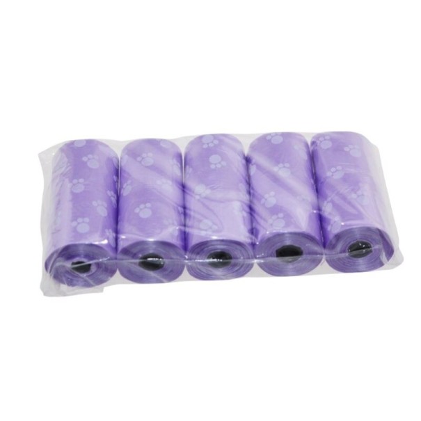 Koiranjätepussit 5 rullaa violetti