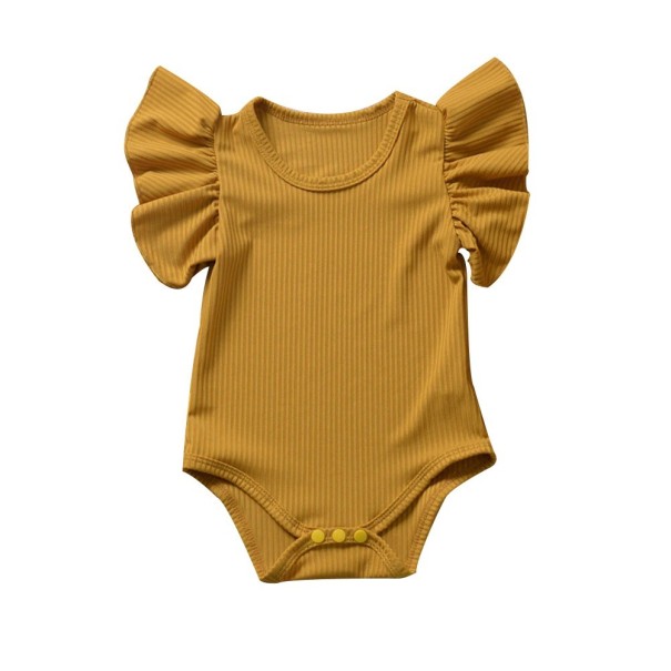 Kojenecké body N718 hořčicová 3-6 měsíců