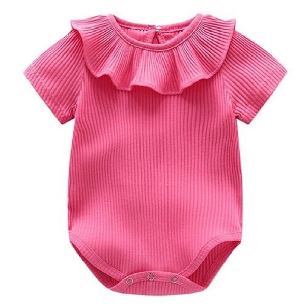 Kojenecké body N765 tmavě růžová 6-12 měsíců