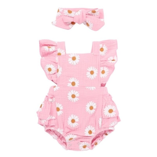 Kojenecké body N801 světle růžová 0-6 měsíců