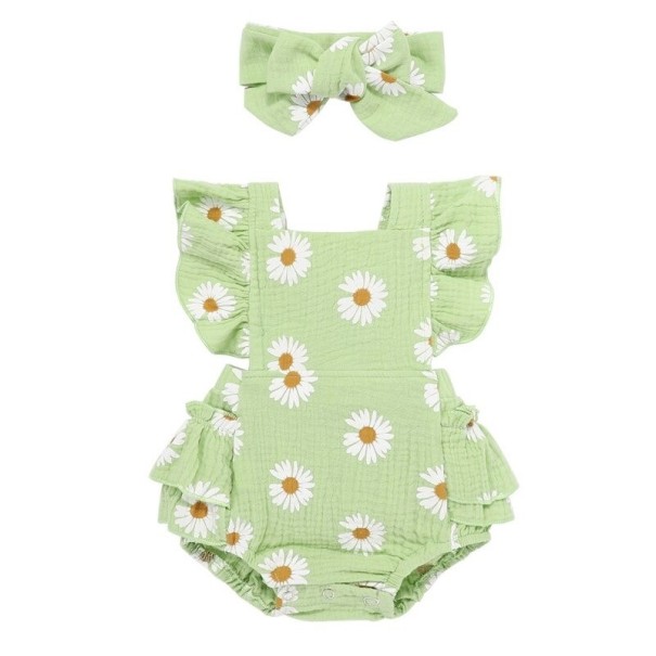 Kojenecké body N801 světle zelená 0-6 měsíců