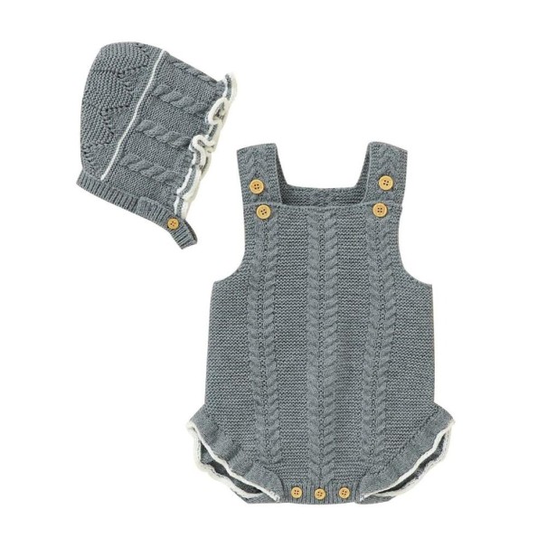 Kojenecké body N836 šedá 3-6 měsíců