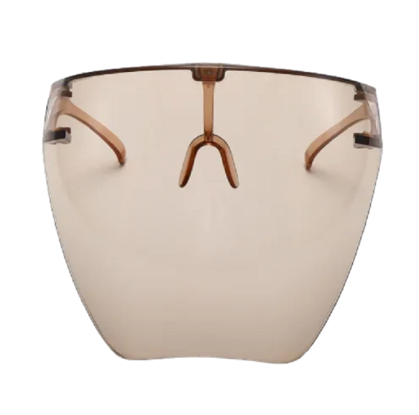 Kokokasvoiset pyöräilylasit UV400-suojauksella, urheilullinen kasvonaamio, heijastamaton pölynaamari, huurtumisenestosuoja ruskea