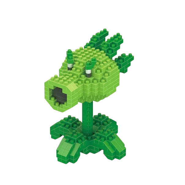 Kokoontaitettava kasvihahmo Plants vs Zombies -pelistä, 290 osaa. Minirakennussarja, pelihahmo. Rakennussarja lapsille ja keräilijöille, 9 x 6,5 cm. 1