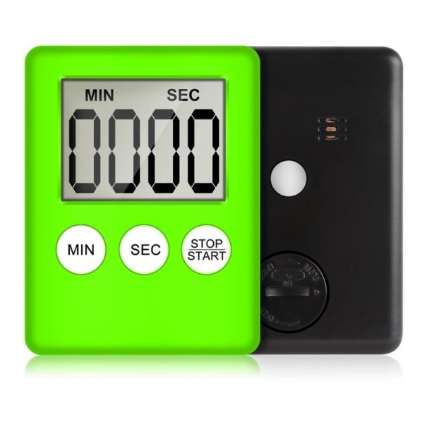 Köks digital timer ljusgrön