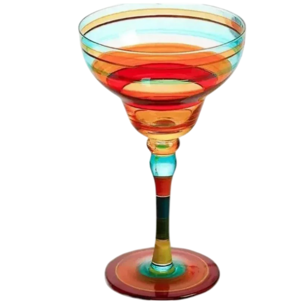 Koktelglas op voet van gekleurd glas brede beker voor cocktails champagne of gemengde dranken decoratief glas voor dranken 1