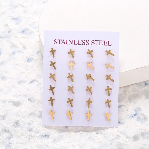 Kolczyki sztyfty damskie 12 par G1213 1