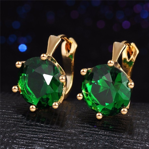 Kolczyki z kryształkami J3053 zielony