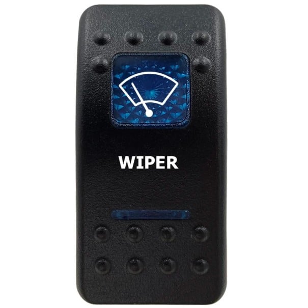 Kolébkový spínač jednopólový vodotesný 12 V Modré LED podsvietenie WIPER Čierny prepínač Na auto offroad aj loď ovládanie stieračov 1