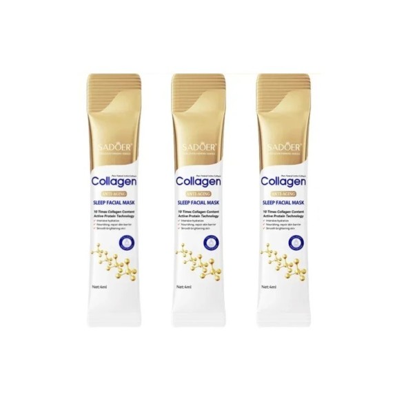 Kollagen natcreme Fugtgivende Lysnende Opstrammende Hudpleje Anti-aging Nærende og regenererende 30 stk. i en pakke 1 stk/4 ml 1