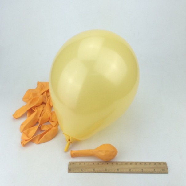 Kolorowe balony dekoracyjne - 10 sztuk żółty