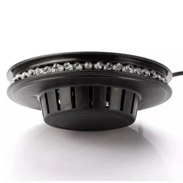 Kolorowe światło dyskotekowe 48 LED 12,5 × 3,5 cm LED projektor 48 W 240 V wtyczka EU białe i czarne efekty świetlne na imprezy i domowe czarny