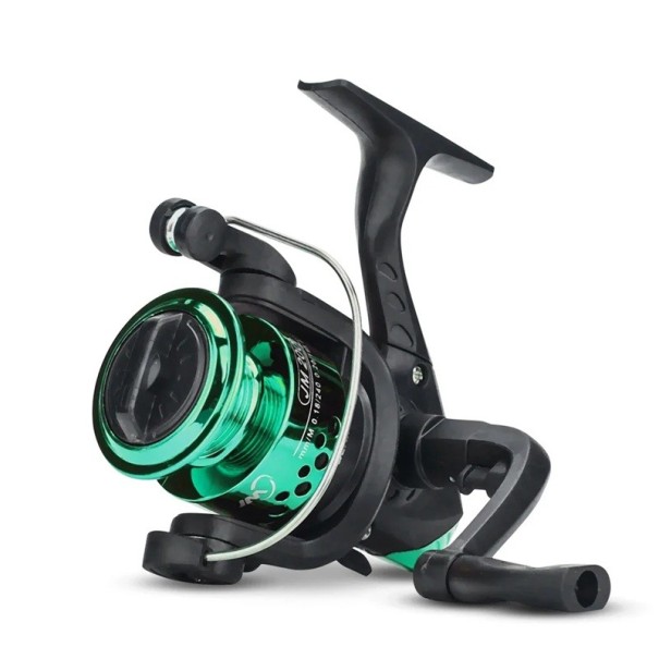 Kołowrotek spinningowy 3 łożyska Przełożenie 5,2:1 Pojemność szpuli 0,18 mm/245 m 0,20 mm/195 m 0,25 mm/125 m Lekki Wytrzymały Płynna praca zielony