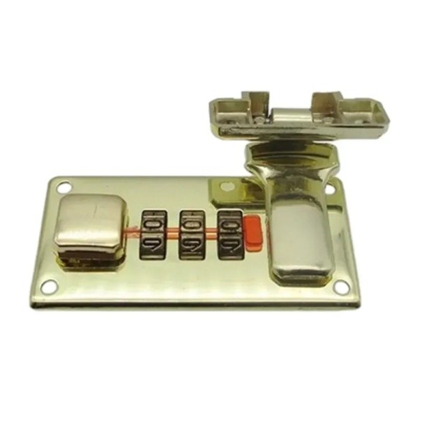 Kombinační levý zámek na 3místný kód 65 × 29 mm mechanický bezpečnostní zámek pro krabice a úložné boxy žlutá