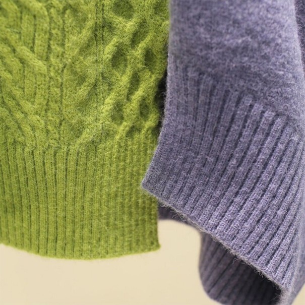 Kombinerad stickad turtleneck för kvinnor