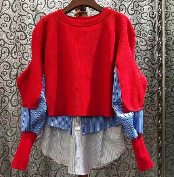 Kombineret sweater til kvinder G377 rød XS