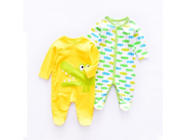 Kombinezon dla niemowląt z krokodylami - 2 sztuki 3-6 miesięcy